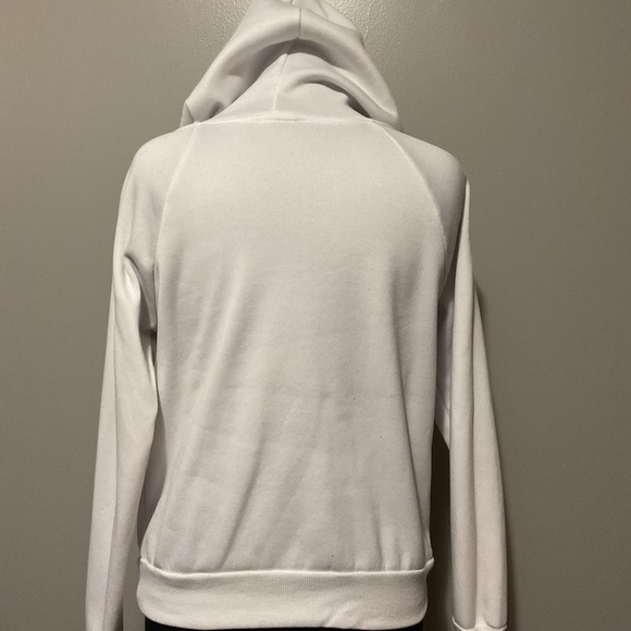 White Hoodie with Multicolor Text - Picture 2 of 3